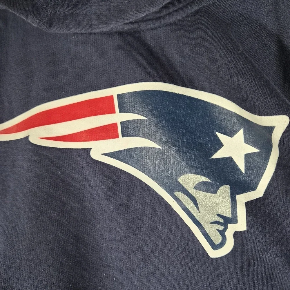 New England Patriots Hoodie Youth Medium 10/12‎ NFL Team Apparel Navy Pullover